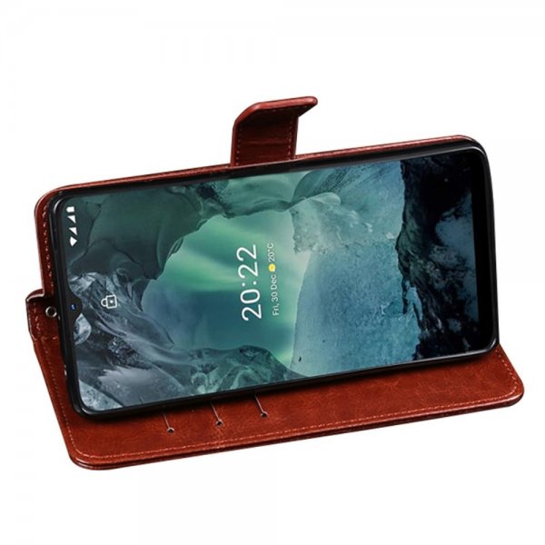 Nokia G11/G21 Fodral Lädertextur Brun