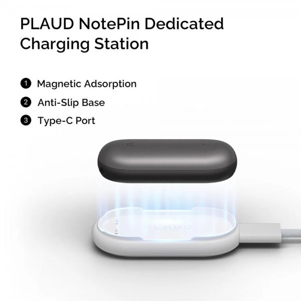 Plaud NotePin laddningssats Vit