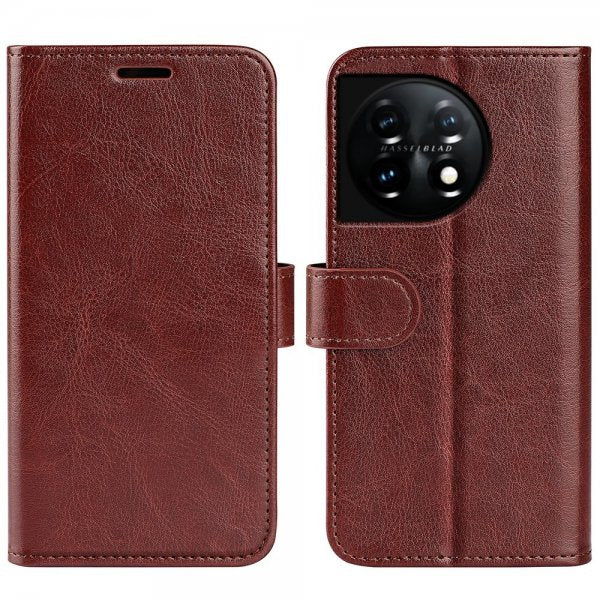 OnePlus 11 Fodral Lädertextur Brun