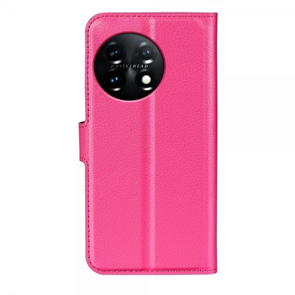 OnePlus 11 Fodral Litchi Magenta