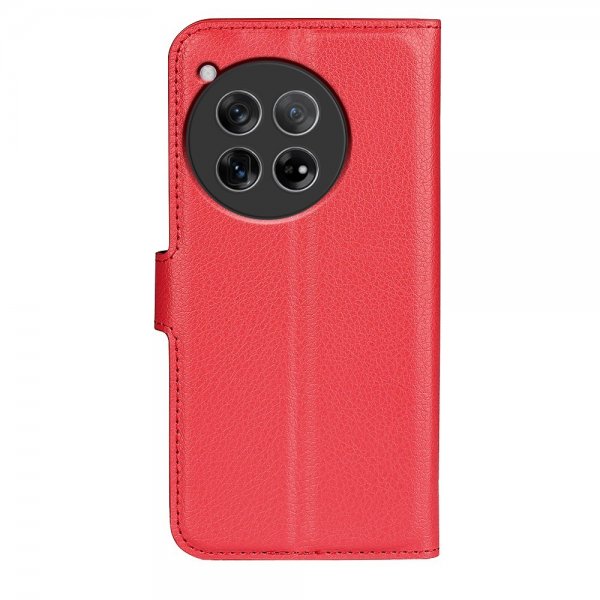 OnePlus 12 Fodral Litchi Röd