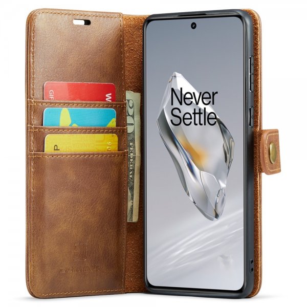 Dg.Ming OnePlus 12 Fodral med Löstagbart Skal Brun