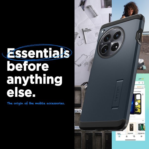 Spigen OnePlus 12 Skal Tough Armor Metal Slate