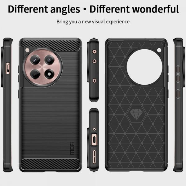 Mofi OnePlus 12R Skal Borstad Kolfibertextur Blå