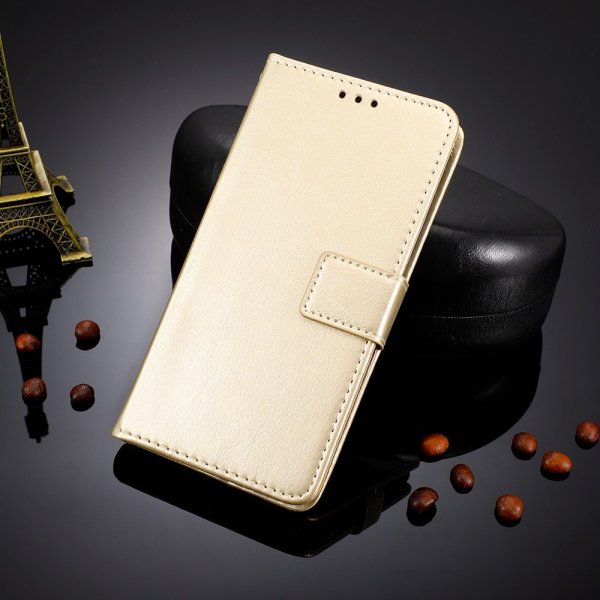 Motorola Edge 30 Fusion Fodral Lädertextur Guld