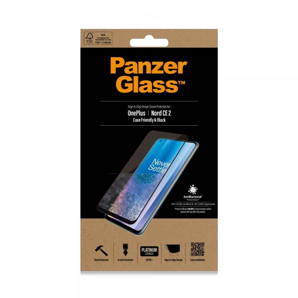 PanzerGlass OnePlus Nord CE 2 5G Skärmskydd Case Friendly