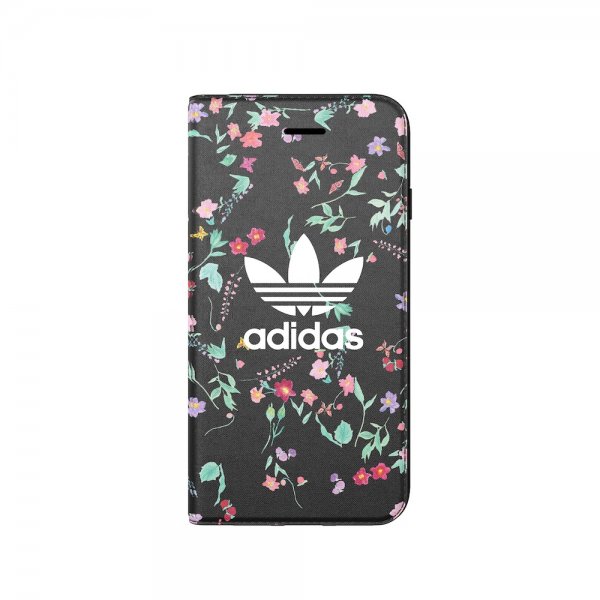 Adidas iPhone 6/6S/7/8/SE Fodral OR Booklet Case AOP FW18 Blommor Svart