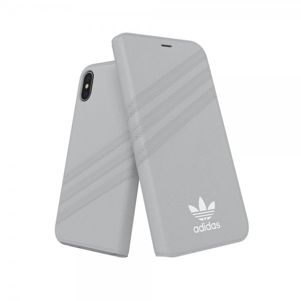 Adidas iPhone X/Xs Fodral OR Booklet Case Suede FW18 Grå