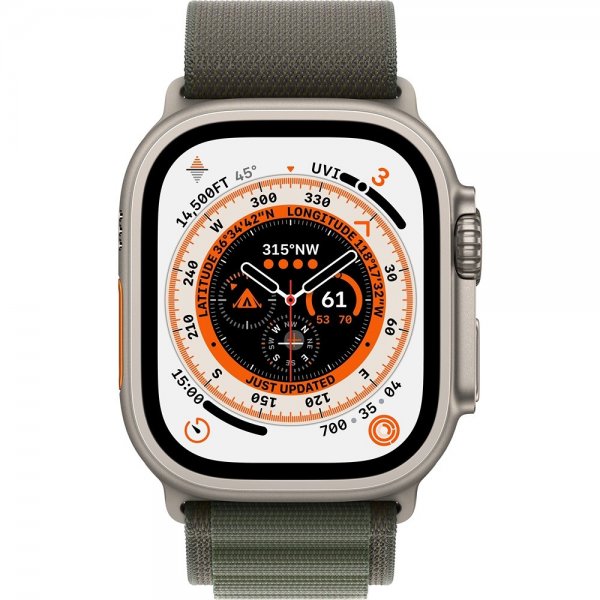 Apple Original Apple Watch Ultra 49mm Armband Alpine Loop Large Grön