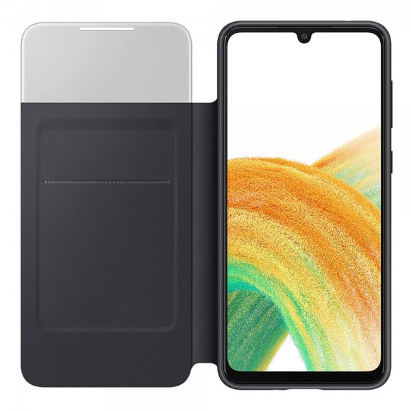 Samsung Original Galaxy A33 5G Fodral Smart S View Wallet Cover Svart