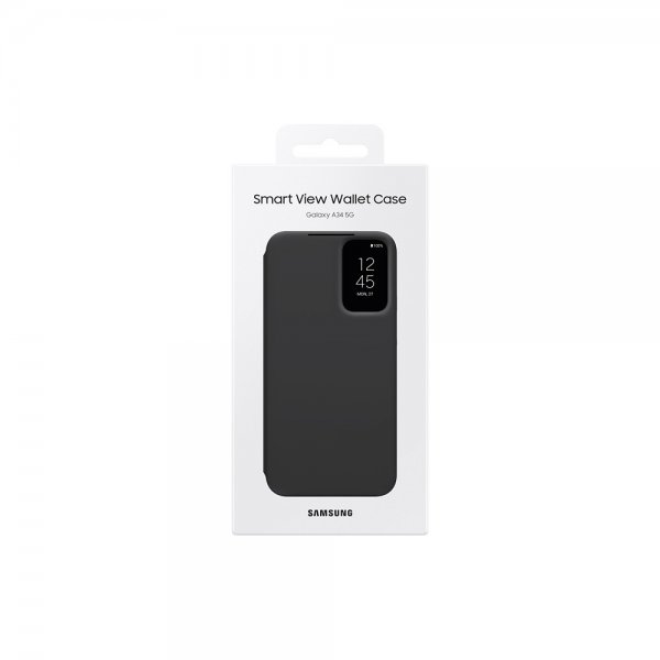Samsung Original Galaxy A34 5G Fodral Smart View Wallet Case Svart