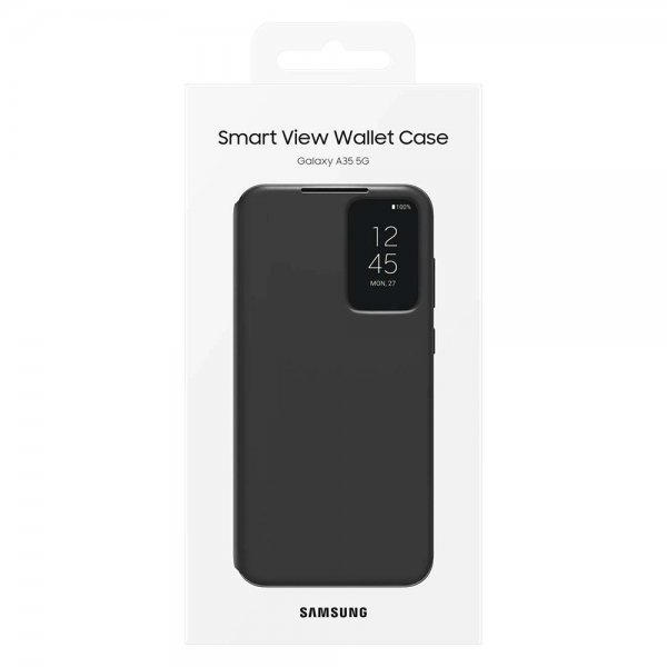 Samsung Original Galaxy A35 Fodral Smart View Wallet Case Svart