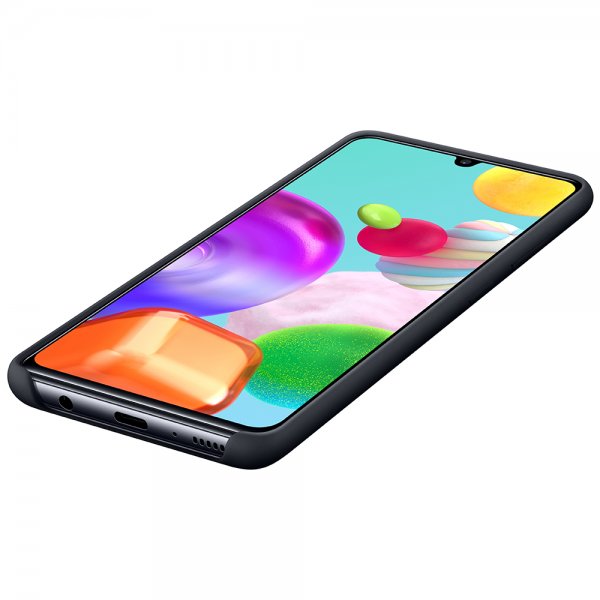 Samsung Original Galaxy A41 Skal Silicone Cover Svart