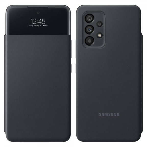 Samsung Original Galaxy A53 5G Fodral Smart S View Wallet Cover Svart