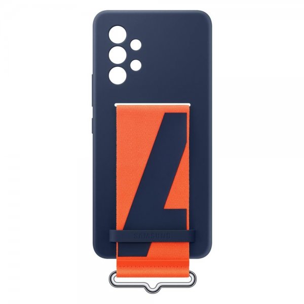 Samsung Original Galaxy A53 5G Skal Silicone Cover with Strap Navy
