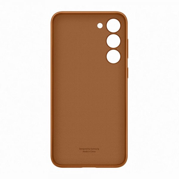 Samsung Original Galaxy S23 Plus Skal Leather Cover Camel