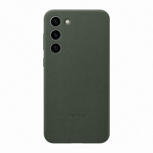 Samsung Original Galaxy S23 Plus Skal Leather Cover Grön