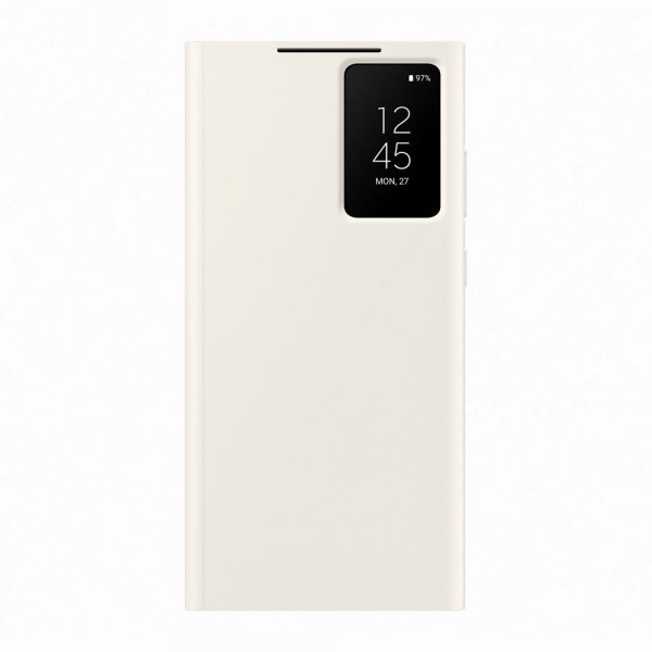 Samsung Original Galaxy S23 Ultra Fodral Smart View Wallet Case Cream