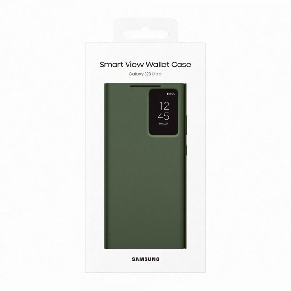 Samsung Original Galaxy S23 Ultra Fodral Smart View Wallet Case Khaki