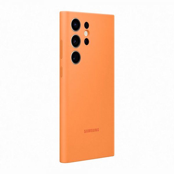 Samsung Original Galaxy S23 Ultra Skal Silicone Cover Orange