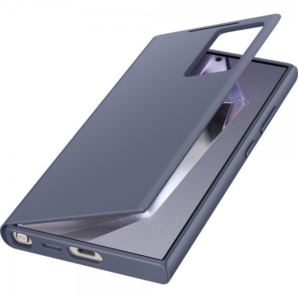 Samsung Original Galaxy S24 Ultra Fodral Smart View Wallet Case Violet