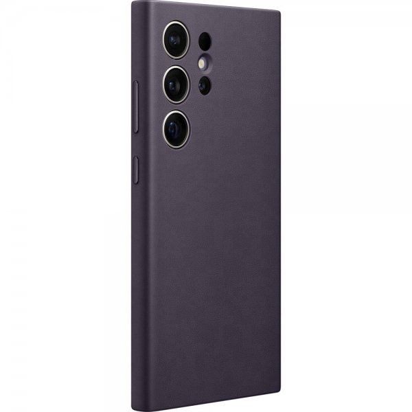 Samsung Galaxy S24 Ultra Skal Vegan Leather Case Dark Violet