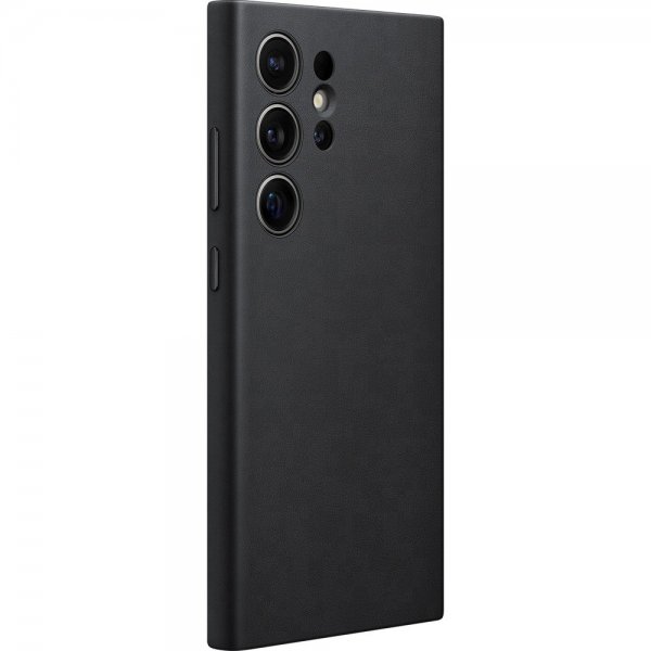 Samsung Original Galaxy S24 Ultra Skal Vegan Leather Case Svart