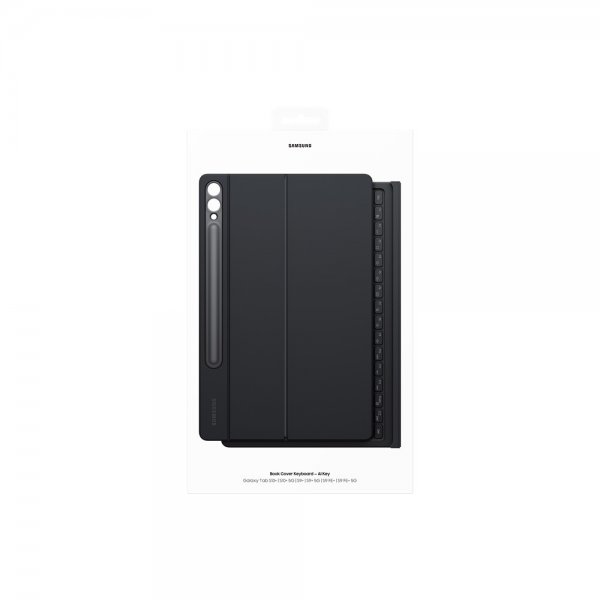 Samsung Original Galaxy Tab S9 Plus/S9 FE Plus/S10 Plus Fodral Book Cover Keyboard Svart
