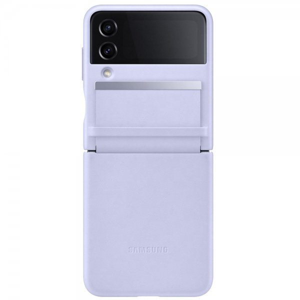 Samsung Original Galaxy Z Flip 4 Skal Flap Leather Cover Serene Purple