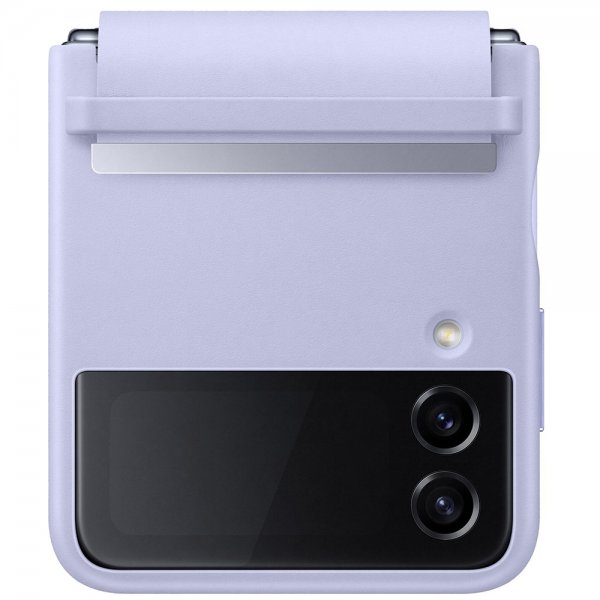 Samsung Original Galaxy Z Flip 4 Skal Flap Leather Cover Serene Purple