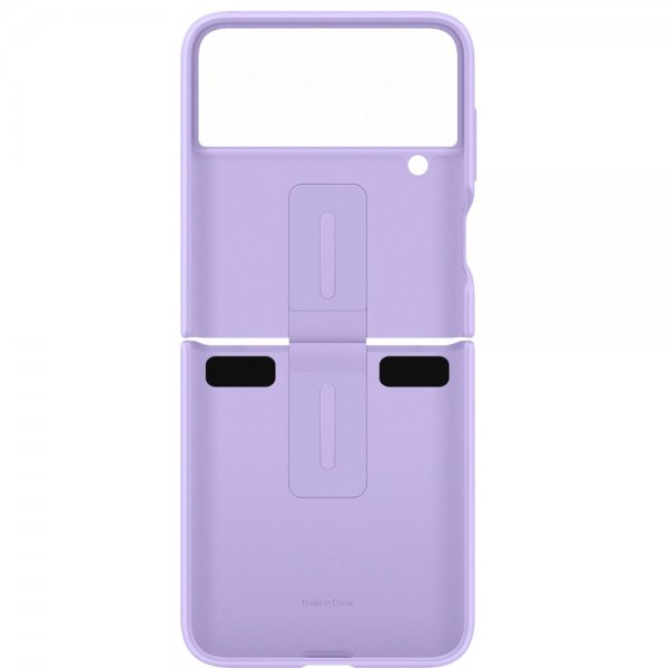 Samsung Original Galaxy Z Flip 4 Skal Silicone Cover with Ring Bora Purple