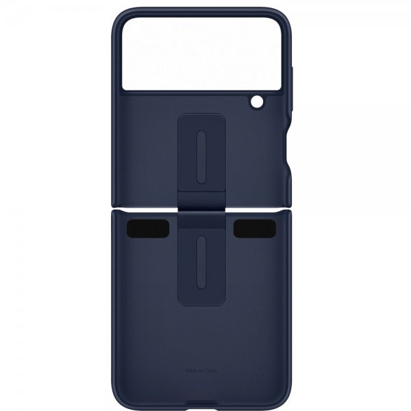 Samsung Original Galaxy Z Flip 4 Skal Silicone Cover with Ring Navy