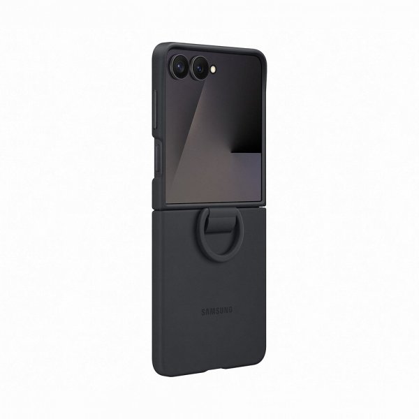 Samsung Original Galaxy Z Flip 7 Skal Ring Case Silicone Svart
