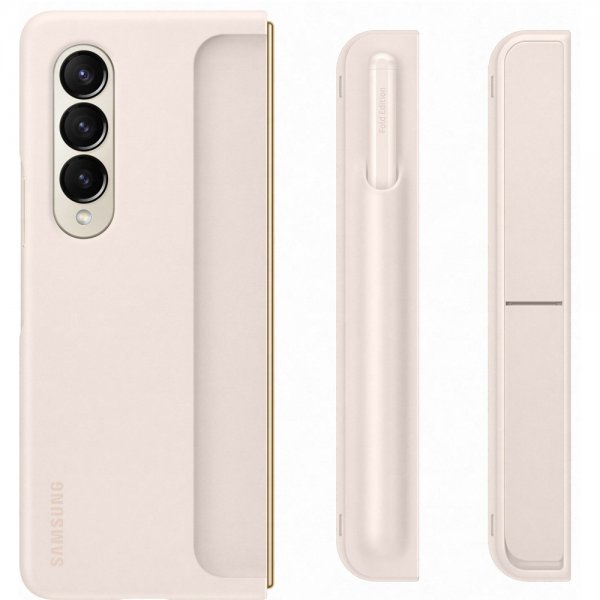 Samsung Original Galaxy Z Fold 4 Fodral Standing Cover with Pen Sand