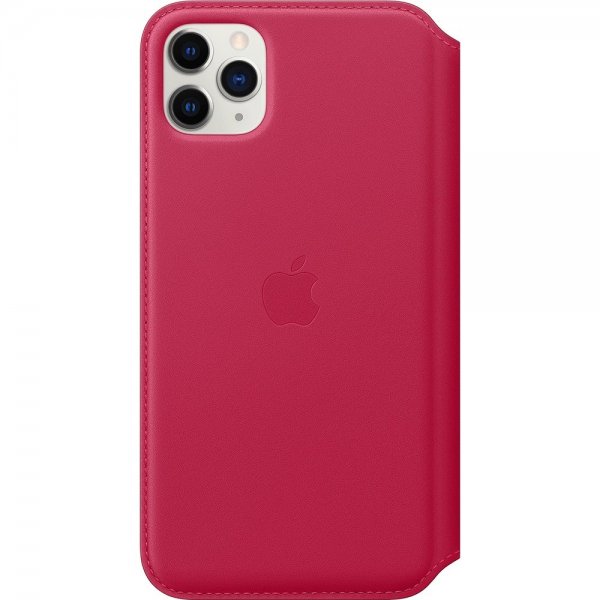 Apple Original iPhone 11 Pro Max Fodral Leather Folio Raspberry
