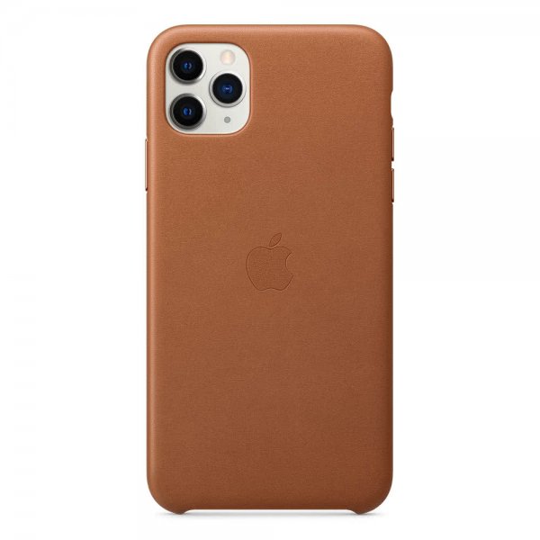 Apple Original iPhone 11 Pro Max Skal Leather Case Brun