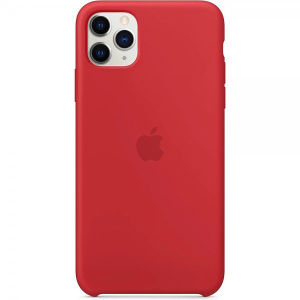 Apple Original iPhone 11 Pro Max Skal Silicone Case Röd