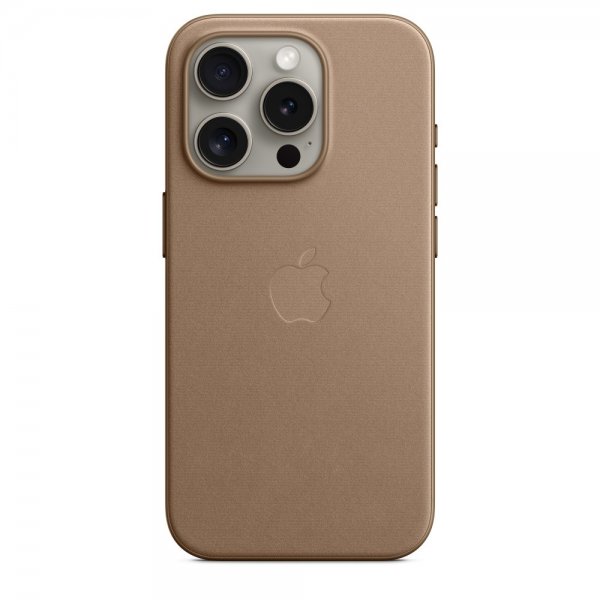 Apple Original iPhone 15 Pro Skal FineWoven MagSafe Taupe