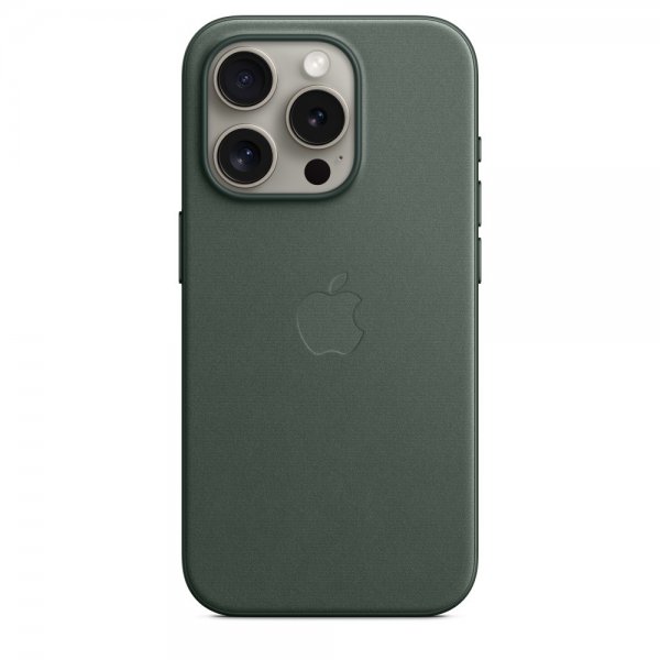 Apple Original iPhone 15 Pro Skal FineWoven MagSafe Vintergrön