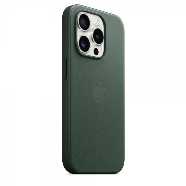 Apple Original iPhone 15 Pro Skal FineWoven MagSafe Vintergrön