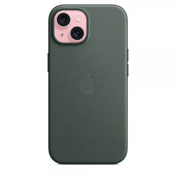 Apple Original iPhone 15 Skal FineWoven MagSafe Vintergrön