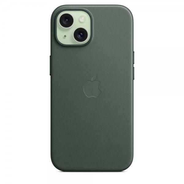 Apple Original iPhone 15 Skal FineWoven MagSafe Vintergrön