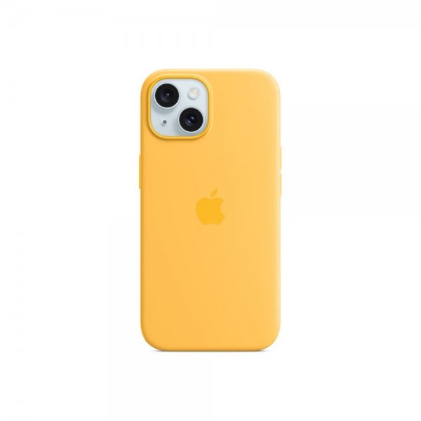 Apple Original iPhone 15 Skal Silicone Case MagSafe Sunshine