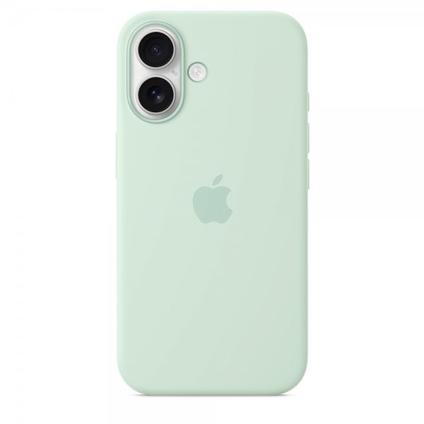 Apple Original iPhone 16 Skal Silicone Case MagSafe Aquamarine