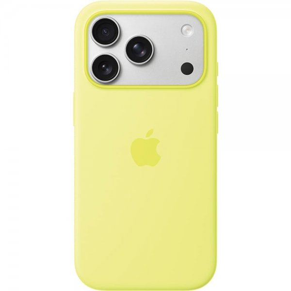 Apple Original iPhone 17 Pro Max Skal Silicone Case MagSafe Neon Yellow