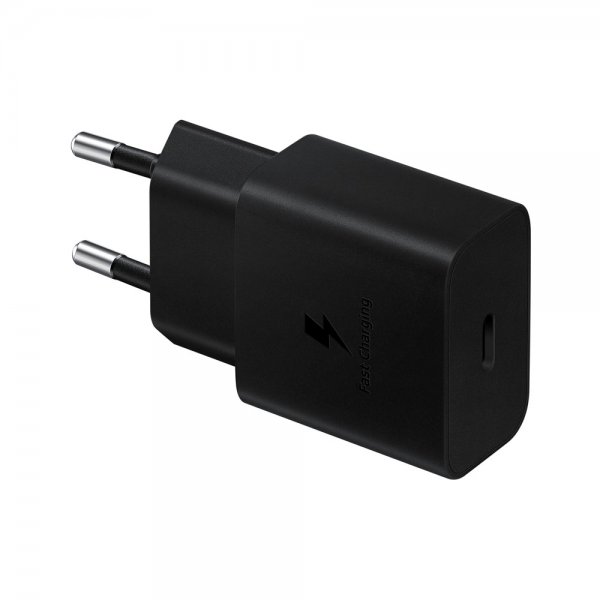 Samsung Original Laddare med USB-C Kabel 15W PD Power Adapter Svart