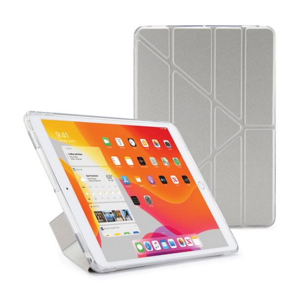 Pipetto iPad 10.2 (gen 7/8/9) Fodral Metallic Origami Silver