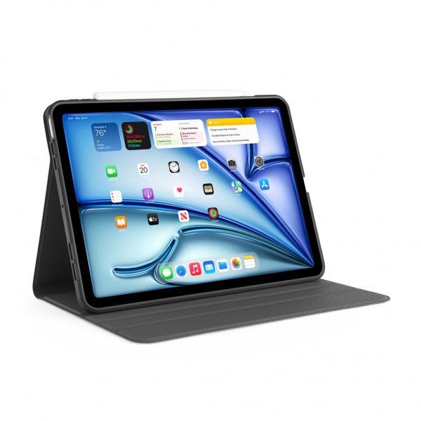 Pipetto iPad Air 13 (M2/M3/M4) Fodral Origami No5 Rotating Folio Case Svart