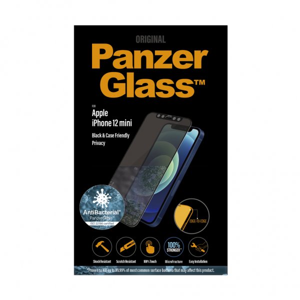 PanzerGlass iPhone 12 Mini Skärmskydd Edge-to-Edge Privacy