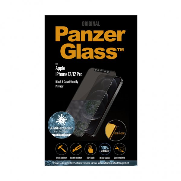 PanzerGlass iPhone 12/iPhone 12 Pro Skärmskydd Edge-to-Edge Privacy
